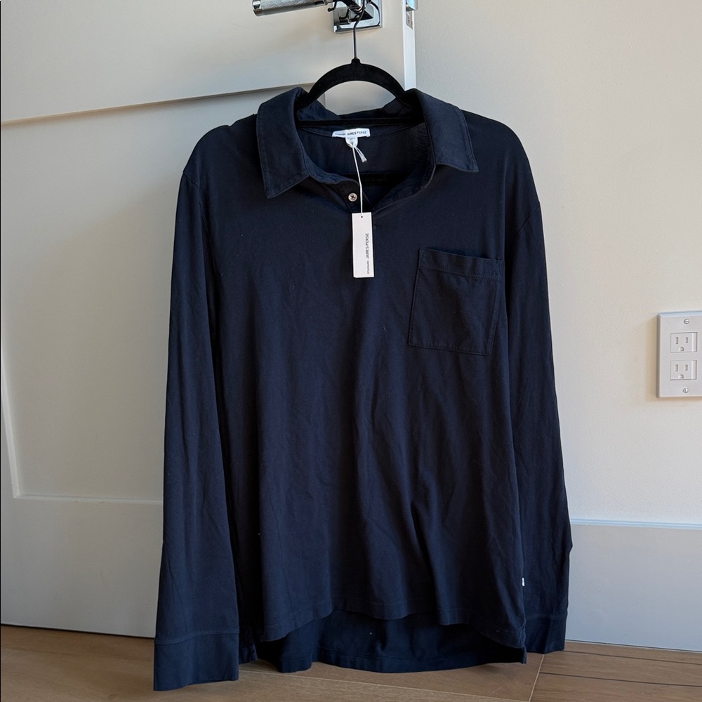 James Perse Dark Blue Casual Button Down Shirt